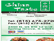 Tablet Screenshot of chinatastefood.com